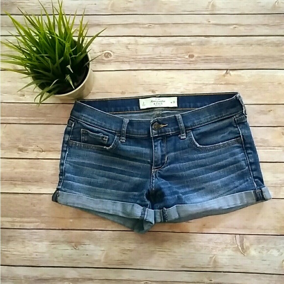 denim shorts rolled hem
